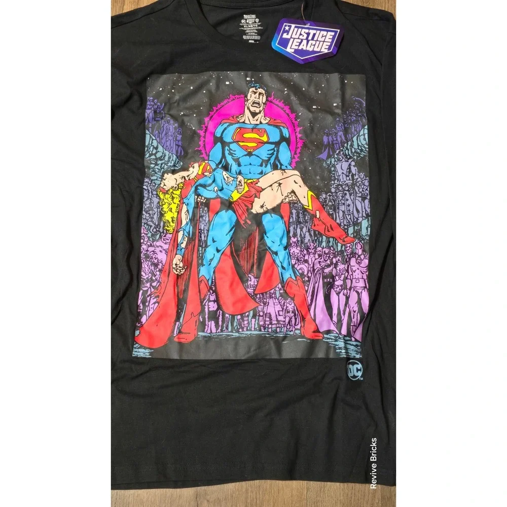 Worlds Finest JUSTICE LEAGUE Box DEATH OF SUPERGIRL Long Sleeve T-Shit Sz XL NEW - Picture 2 of 13